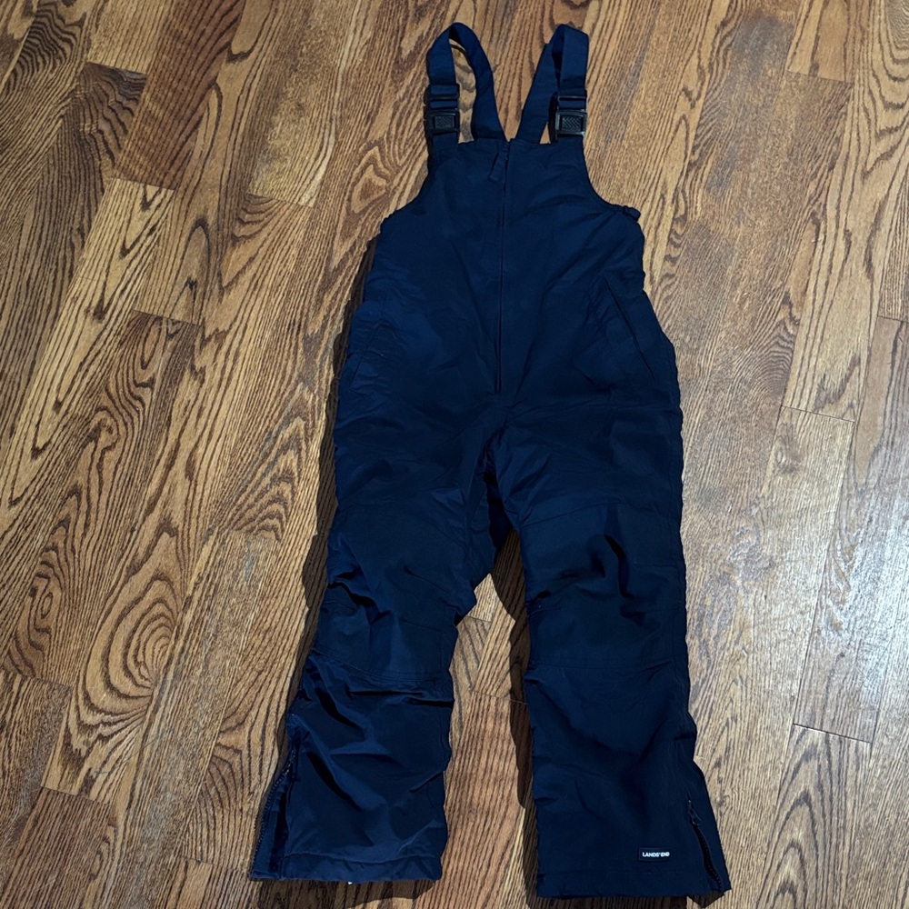 Lands' End Navy Kids' snow bib